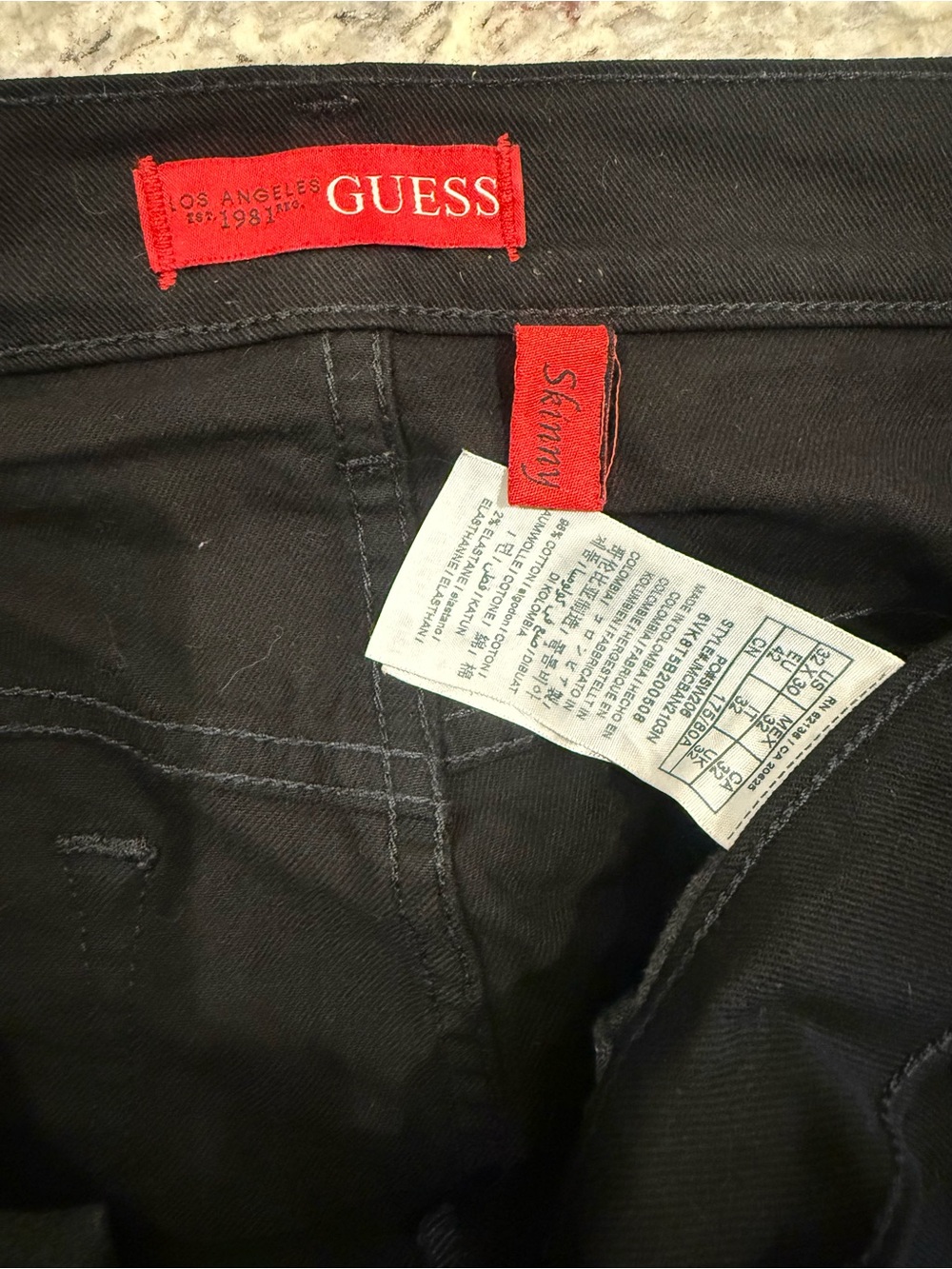 Men’s GUESS Black Skinny Jeans